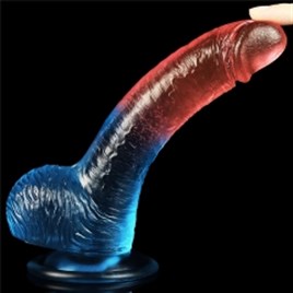 Lovetoy Çift Renkli Ultra Yumuşak 19CM Vantuzlu Penis